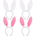Produktbild: Hasenohren Haarreif,Hase Ohren Haarbänder 4 stücke Rosa und weiß Plüsch Hase Ohren Haarbänder für Ostern Party Hochzeit Geburtstag Kostüm Cosplay