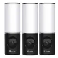Produktbild: EZVIZ LC3 Smart Outdoor Security Light,Wandlampe mit Überwachungskamera, 3er-Set