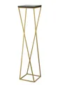 Produktbild: HowHomely Blumenständer Pflanzenständer gold schwarz 100 cm Blumenhocker Modern