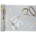 Produktbild: (1qm=5,33 EUR) Tischläufer 30. Geburtstag Metallic, 5m x 30cm