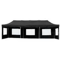 Produktbild: PROFI Faltpavillon Partyzelt 3x9 m schwarz + Seitenteile wasserdicht Festzelt