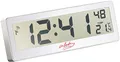 Produktbild: infactory LCD Uhr: Kompakte Funkuhr mit XXL-LCD-Display, Wecker und Temperatur-Anzeige (Funkuhr Digital großes Display, Digitaluhr großes Display, riesigem)