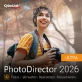 Produktbild: CyberLink PhotoDirector 2026 Ultra KI Fotos bearbeiten Windows 11/10 ESD eMail