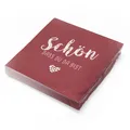 Produktbild: itenga 20x Servietten Schön dass du da bist Hochzeit Geburtstag bordeaux rot neu