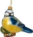 Produktbild: SIKORA Blaumeise besondere Weihnachtskugel Glas Christbaumschmuck Deko Figur Weihnachten Anhänger Ornament - Meisterstücke - BS726, Variante:Blaumeise