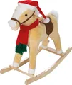 Produktbild: roba Schaukelpferd, mit Weihnachtsmütze & Schal, gepolstert, Sattel, Sound, 63x31x73cm, ab 24 Monate
