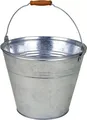 Produktbild: Zinkeimer Metalleimer 10 Liter 27 x 25 cm Bierkühler mit Holzgriff