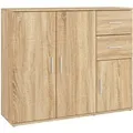 Produktbild: vidaXL Sideboard Sonoma-Eiche 91 x 29,5 x 75 cm Holzwerkstoff 823272