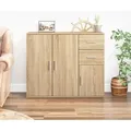 Produktbild: Sideboard Sonoma-eiche 91x29,5x75 Cm Holzwerkstoff Vidaxl
