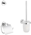 Produktbild: GROHE Essentials Accessoires Bath (WC-Set 3 in 1, Material: Glas/Metall) Chrom, 40407001
