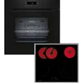 Produktbild: Neff BTX46PB0 Set Backofen B2CCJ7AK3 + Glaskeramikkochfeld T16SBN1L0 - Schwarz