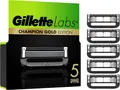 Produktbild: Gillette Labs Champion Gold Rasierklingen, 5 Klingen für glatte Rasur