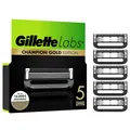Produktbild: Gillette Labs Champion Gold Rasierklingen, 5 Klingen für glatte Rasur