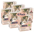 Produktbild: Bozita Tetra Häppchen in Sauce mit Hühnchenleber – 6x370g Getreide- & zuckerfreies Nassfutter für Katzen ohne Gentechnik – 7,5% Protein & 5% Fettgehalt - hochwertig & besonders schmackhaft