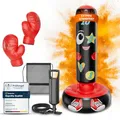 Produktbild: AVENTERA® Boxsack Kinder Stehend 3-12 Jahre (160cm Mit Lerneffekt) - 4-In-1 Set - Kinderboxsack Für Training, Bewegung & Motorik - Geprüfte Qualität