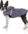 Produktbild: Bella & Balu Hunderegenmantel - Wasserdichter Hundemantel mit Kapuze und Reflektoren für trockene, sichere Gassigänge, den Hundespielplatz und den Urlaub mit Hund (S - Grau)