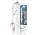 Produktbild: SCHÜTTE MADAGASKAR Rain Shower with Hand Shower, Shower System in White