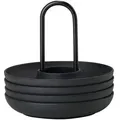 Produktbild: Zone Denmark - Singles Eierbecher mit Halter, schwarz (4er-Set)