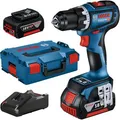 Produktbild: Bosch Akku-Bohrschrauber GSR 18V-90 C Professional, 18V / 4,0Ah, mit 2 Akkus, Ladegerät und Koffer