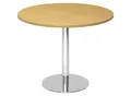 Produktbild: Besprechungstisch, Ø 1000 mm, 755 mm hoch, Gestell verchromt, Platte Buche-Dekor kaiserkraft