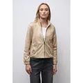 Produktbild: Kurzjacke STREET ONE, Damen, Gr. 46, sanded beige, Stoff, 88% Polyester, 12% Elasthan, unifarben, normal normal, hoch geschlossener Ausschnitt, elastischer Bund, Jacken Kurzjacke, mit Stehkragen