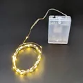 Produktbild: LED Silberdraht Batterielichterkette 40 LEDs 195 cm warmweiß Timer Innenbereich