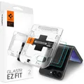 Produktbild: Spigen EZ Fit Gehärtetes Glas Clear Displayschutzfolie Samsung Galaxy Z Flip 6 2-Pack (2 Stück, Samsung Galaxy Z Flip6) (AGL07972)