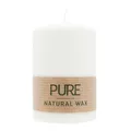 Produktbild: 100% PURE, NATURAL WAX, Stumpenkerze, Natural, WENZEL, 90/60 mm, Brenndauer ca.