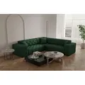 Produktbild: Ecksofa Designersofa CHANTAL in Stoff Opera Velvet Grün Seite Universal - Grün