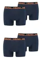 Produktbild: HEAD Herren Boxershorts Unterhosen 4P (Blue/Orange, L)