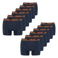 Produktbild: Head Herren-Boxershort Basic, 12er-Pack Large 493 - Peacoat/Orange