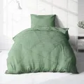 Produktbild: Träumschön Musselin Bettwäsche Set 135x200 & 80x80 Grün - Weiche und Luftige Bettwäsche - Feine Struktur - 100% Baumwolle