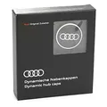 Produktbild: Audi 4M8071006A Dynamische Nabenkappen (4 Stück) Radnabenkappen, schwarz/Silber, 20.6 x 18.2 x 4.7 cm