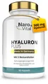 Produktbild: Hyaluronsäure Kapseln | Hochdosiert mit 500 mg Hyaluron pro veganer Kapsel | ...