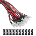 Produktbild: 20Pcs 3mm Leds mit 20cm Kabel DC 12V Led Fertig Verkabelt + 20Pcs 3mm LED Mon...