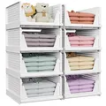 Produktbild: 8 Pack Stapelbar Schrank Kleiderschrank Organizer, Multifunktionale  Faltbare...
