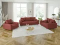 Produktbild: S-Style Möbel Polstergarnitur 3+2+1 Zara mit Braun Holzfüßen im skandinavischen Stil aus Cord-Stoff, (1x 3-Sitzer-Sofa, 1x 2-Sitzer-Sofa, 1x Sessel)
