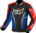Produktbild: Berik Street Pro Evo Motorrad Lederjacke, schwarz/rot/blau, 54