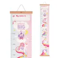 Produktbild: Legami - Dream Big Little One Messlatte zum Aufhängen für die Körpergröße von Kindern, bis 160 cm, 41 Aufkleber im Lieferumfang enthalten, mit Holzleisten, Motiv Unicorn, Rosa