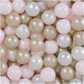 Produktbild: MISIOO Bälle für Bällebad 300 Stück - Bälle Ø 6 cm - Plastikbälle aus 100% LDPE - Hellrosa/Perlen/Gold - Perfekt für sicheres Spielen im Kinderzimmer