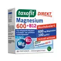 Produktbild: Magnesium 600 + B12 Direkt | 20 Portionen Direkt-Granulat | Magnesiumoxid hoc...