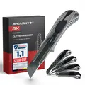 Produktbild: 5x Cuttermesser Teppichmesser 18mm Aluminium SK5 Klingen Ergonomisch Anti-Rutsch