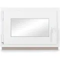 Produktbild: Neruli Kellerfenster Kunststoff Weiß Dreh-Kipp 75x45cm BxH DIN Links 2 -Fach Glas Dichtung Grau