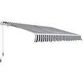 Produktbild: Outsunny Sonnenschirm Markise Aluminium Polyester Grau Weiß B3,5 x T2,5 m