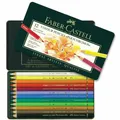Produktbild: Faber-Castell Buntstifte Polychromos 12-farbig sortiert Metalletui