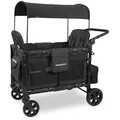 Produktbild: Wonderfold Bollerwagen W4 Elite Quad Stroller Wagon, Schwarz, Metall, Textil, 124.46x137.16x73.66 cm, Baby on Tour, Kinderwagen, Bollerwagen