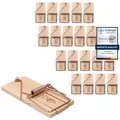 Produktbild: VonBueren 20 x Mausefalle Schlagfalle | Mausefallen aus Holz | Mouse Trap | Made