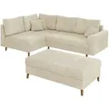 Produktbild: S-Style Möbel Ecksofa, Beige, Textil, Echtholz, Teilmassiv,Buche, Birke, 6-Sitzer, Füllung: Polyetherschaumkern, L-Form, Eckteil, Ottomane links, 231x161 cm, Blauer Engel, FSC Mix, Oeko-Tex®, Hergestellt in Europa, Wohnzimmer, Sofas & Couches, Wohnlandschaften, Ecksofas