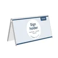 Produktbild: 350081-Tischaufsteller Dachform für beidseitige Präsentation 15 x7cm Transpar...