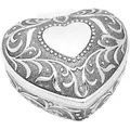 Produktbild: Brillibrum Schmucketui Schmuckdose Herz Antik Silber Schatulle Schmuckkästchen 5.2 cm